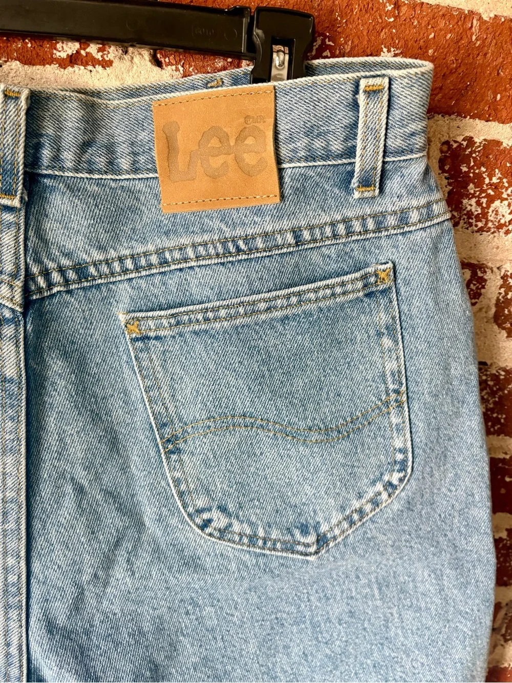 Vintage Lee light wash, high rise, mom jean shorts